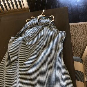 J. McLaughlin Chambray striped sundress.